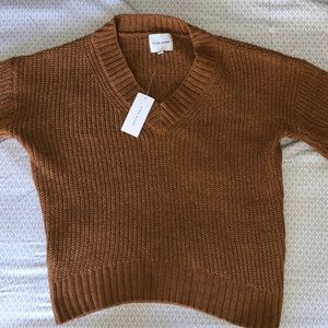 Pink Rose Bronze Caramel Sweater Medium